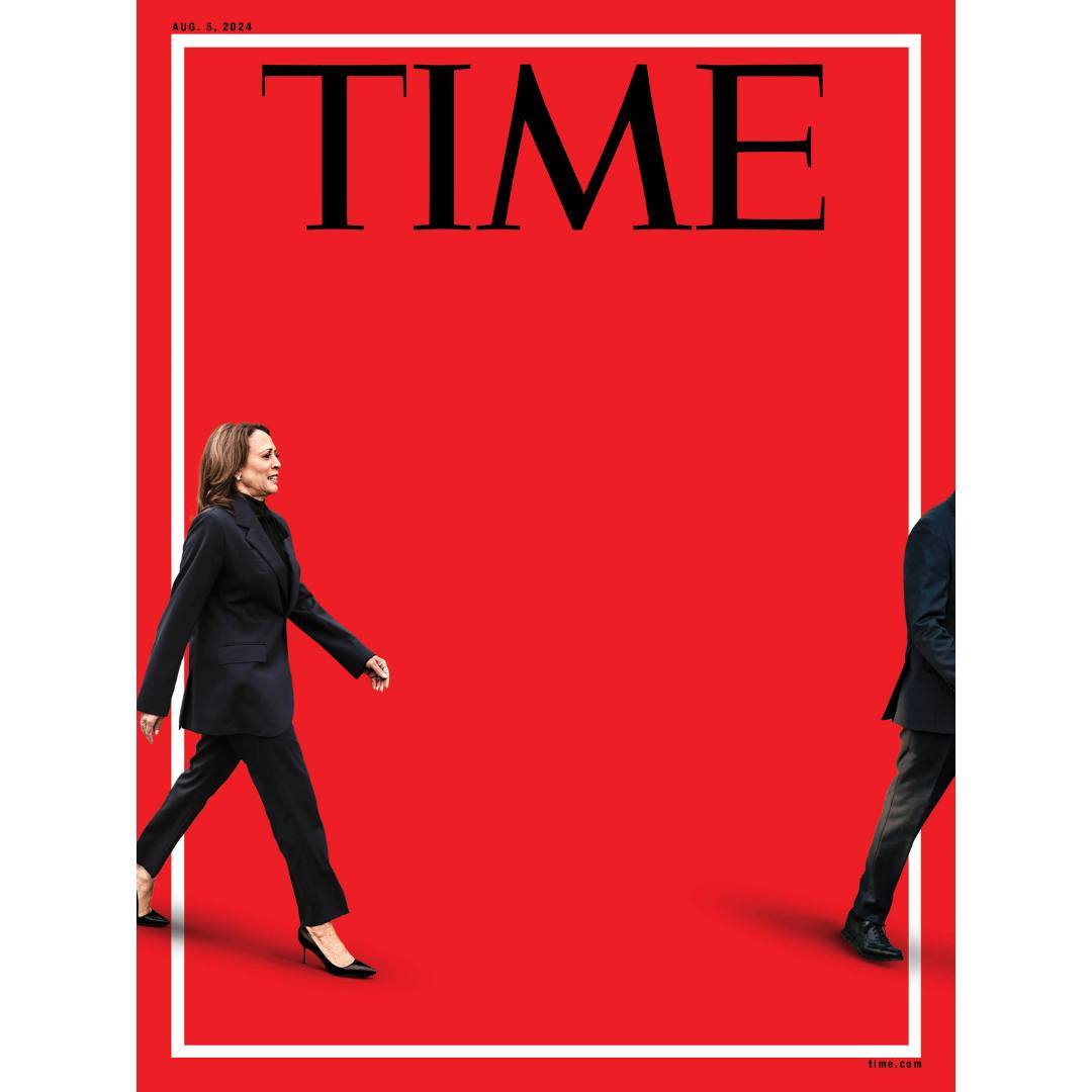 Time já publica capa com Kamala no lugar de Biden