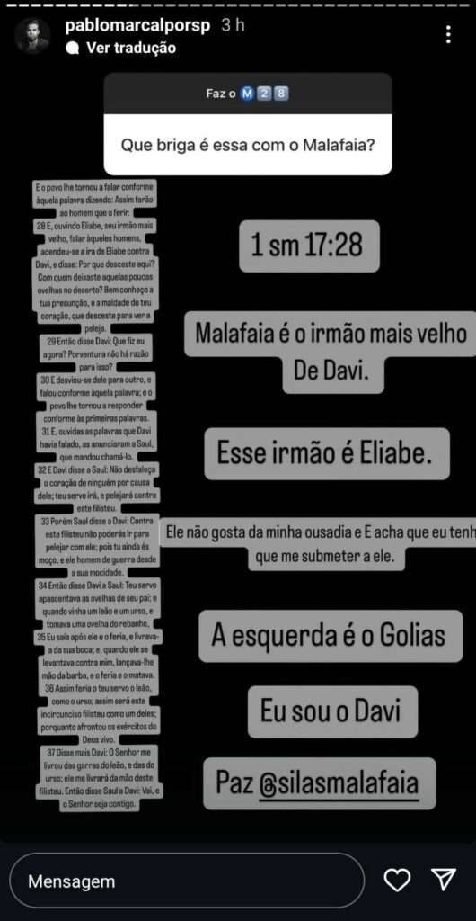 Marçal desafia Malafaia para uma live: “Já apoiou Paes, já apoiou Lula. Está caladinho por causa do Ramagem”