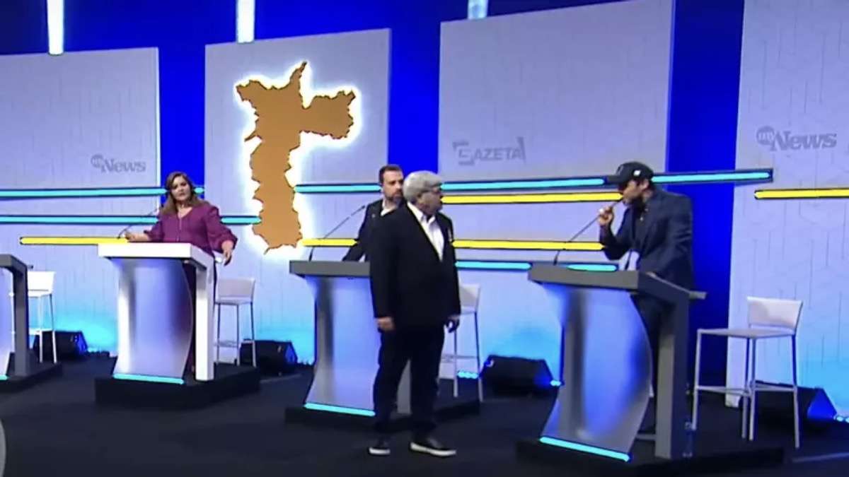 Vídeo: Datena perde o controle e deixa púlpito para ameaçar Marçal durante debate de SP