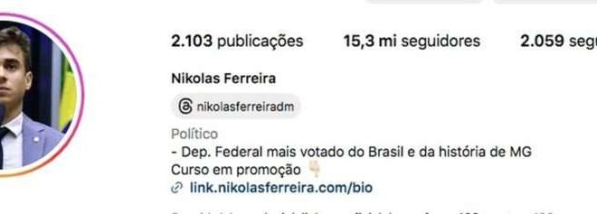 Fenômeno nas Redes: Nikolas Alcança 15 Milhões de Seguidores no Instagram 