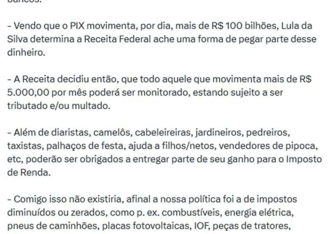 Jair Bolsonaro Acusa Lula de ‘Covardia com os Pobres’ por monitoramento no Pix 